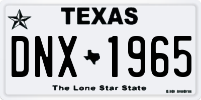 TX license plate DNX1965