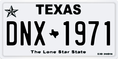 TX license plate DNX1971
