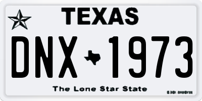 TX license plate DNX1973
