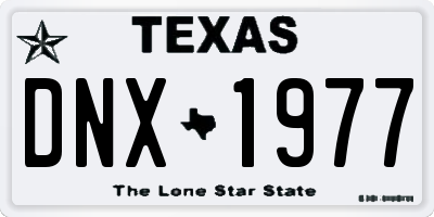 TX license plate DNX1977