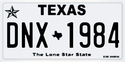 TX license plate DNX1984
