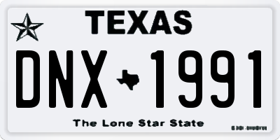 TX license plate DNX1991