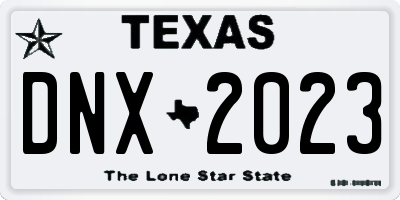 TX license plate DNX2023