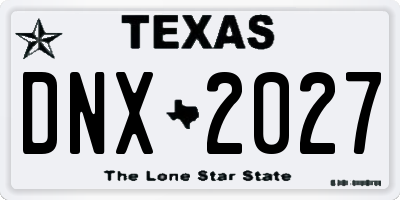 TX license plate DNX2027