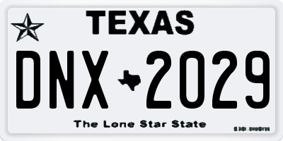 TX license plate DNX2029
