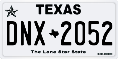 TX license plate DNX2052