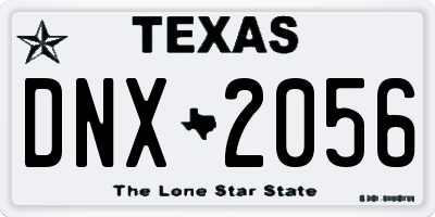 TX license plate DNX2056
