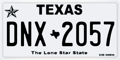 TX license plate DNX2057