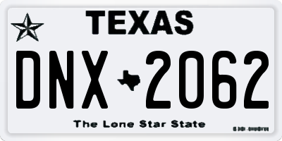 TX license plate DNX2062