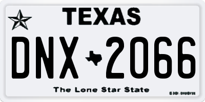 TX license plate DNX2066