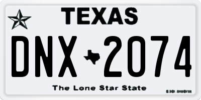 TX license plate DNX2074