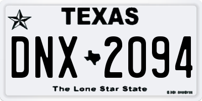 TX license plate DNX2094