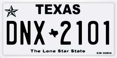 TX license plate DNX2101