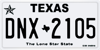 TX license plate DNX2105