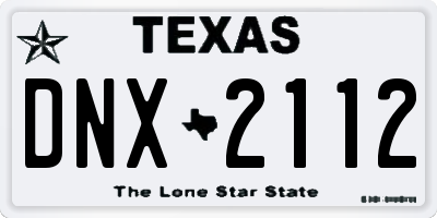 TX license plate DNX2112