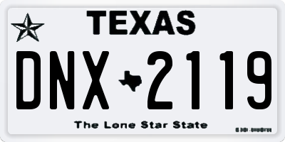 TX license plate DNX2119