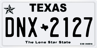TX license plate DNX2127