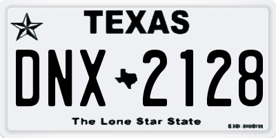 TX license plate DNX2128