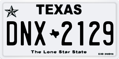 TX license plate DNX2129