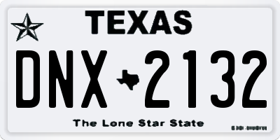 TX license plate DNX2132