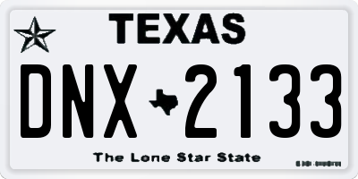 TX license plate DNX2133