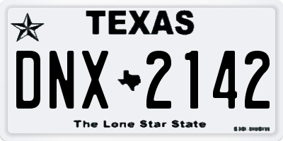 TX license plate DNX2142