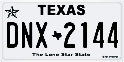 TX license plate DNX2144