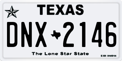 TX license plate DNX2146