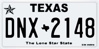 TX license plate DNX2148