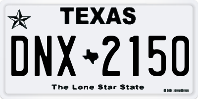 TX license plate DNX2150