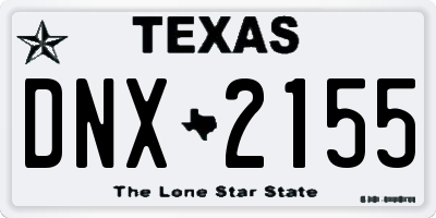 TX license plate DNX2155