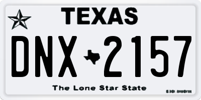 TX license plate DNX2157