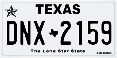TX license plate DNX2159