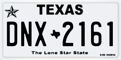 TX license plate DNX2161