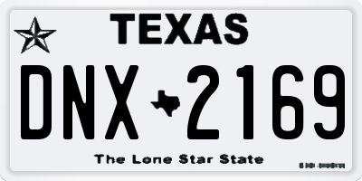 TX license plate DNX2169