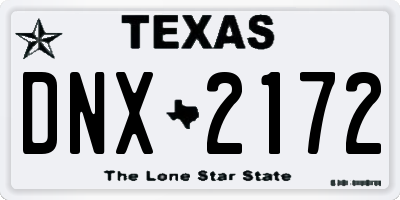 TX license plate DNX2172