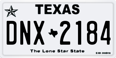 TX license plate DNX2184