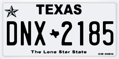 TX license plate DNX2185