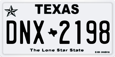 TX license plate DNX2198