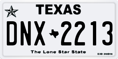 TX license plate DNX2213