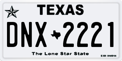 TX license plate DNX2221