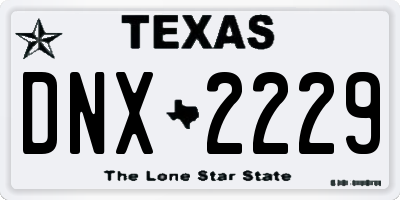 TX license plate DNX2229