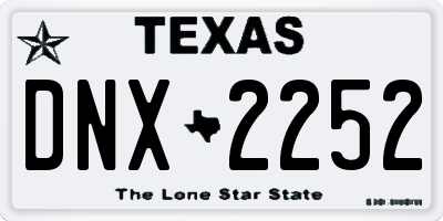 TX license plate DNX2252