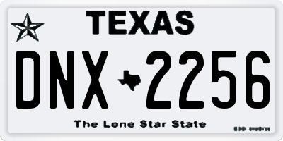 TX license plate DNX2256