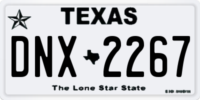 TX license plate DNX2267