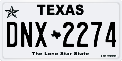 TX license plate DNX2274