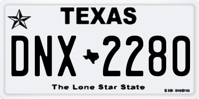 TX license plate DNX2280