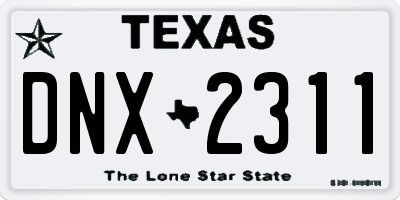TX license plate DNX2311