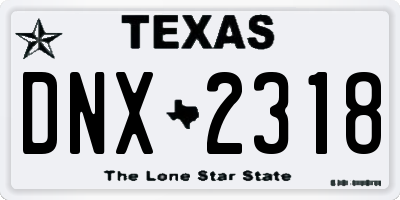 TX license plate DNX2318