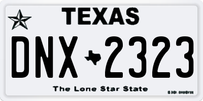 TX license plate DNX2323